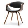 Moderna drvena blagovaonska stolica Betty crno smeđe boje