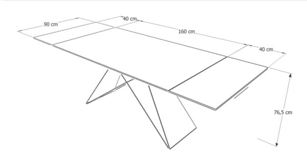 Blagovaonski stol Naya 160 Marble 5