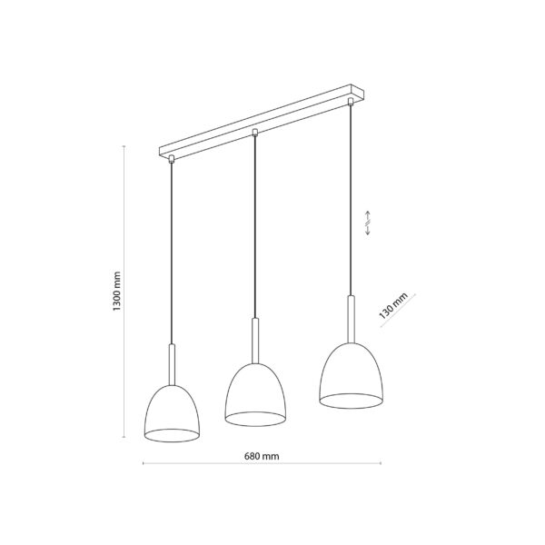 Visilica Nordik Tre Black - Slika 2
