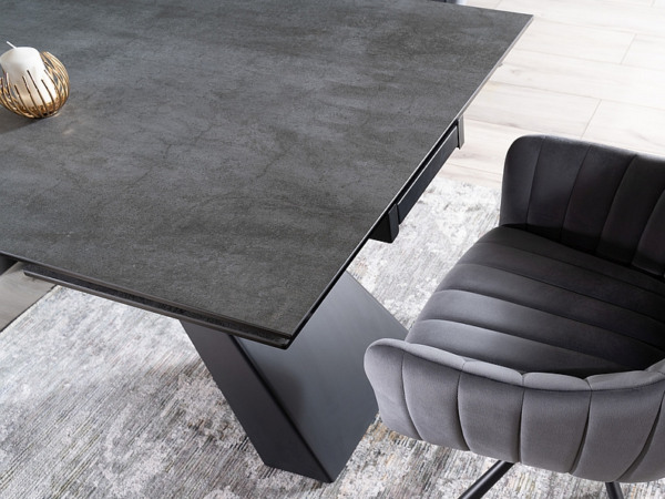 Blagovaonski stol Petal Maxi 180 Grey - Slika 4