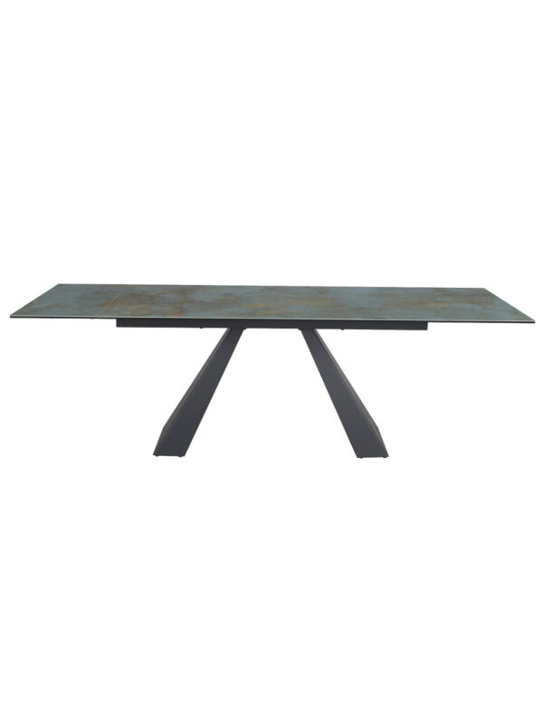 Blagovaonski stol na razvlačenje Petal 160 cm tirkizne boje