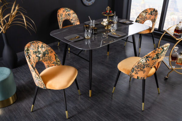 Blagovaonska stolica Glamour Yellow - Slika 2