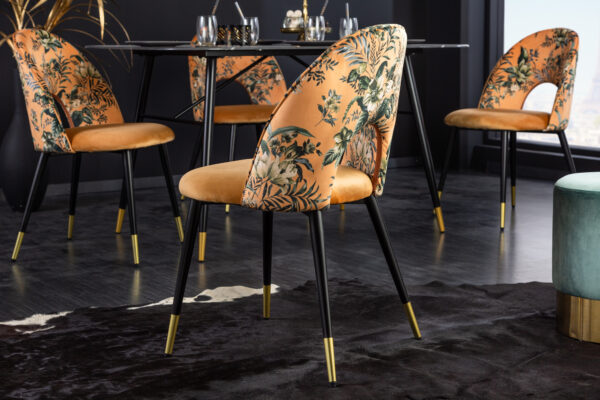 Blagovaonska stolica Glamour Yellow - Slika 3