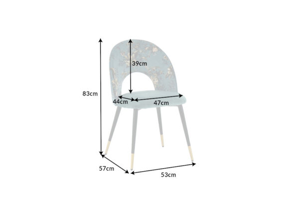 Blagovaonska stolica Glamour Blue - Slika 6