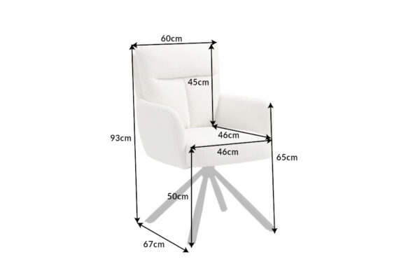 Blagovaonska stolica Duro White - Slika 5