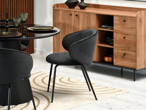 Blagovaonska stolica Odelia Black - Slika 6