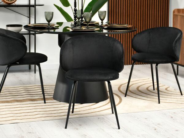 Blagovaonska stolica Odelia Black - Slika 8
