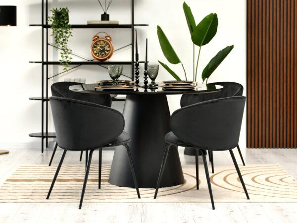 Blagovaonska stolica Odelia Black - Slika 9