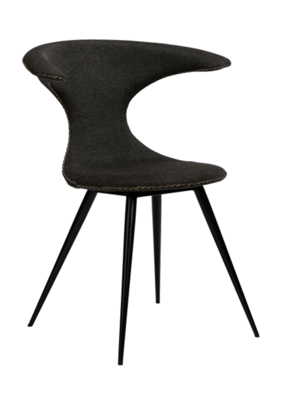 Blagovaonska stolica Flair Black Fabric 1