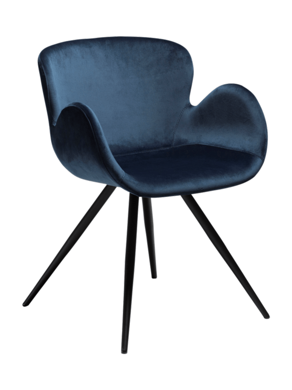 Blagovaonska stolica Gaia Blue Velvet 1