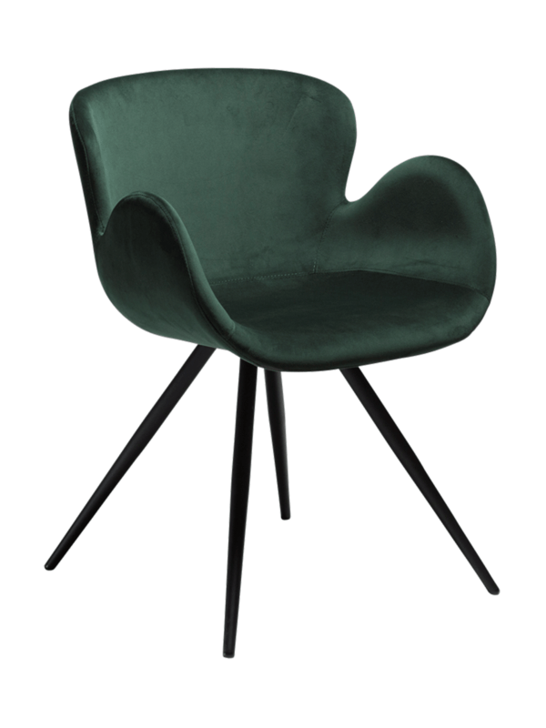 Blagovaonska stolica Gaia Green Velvet 1