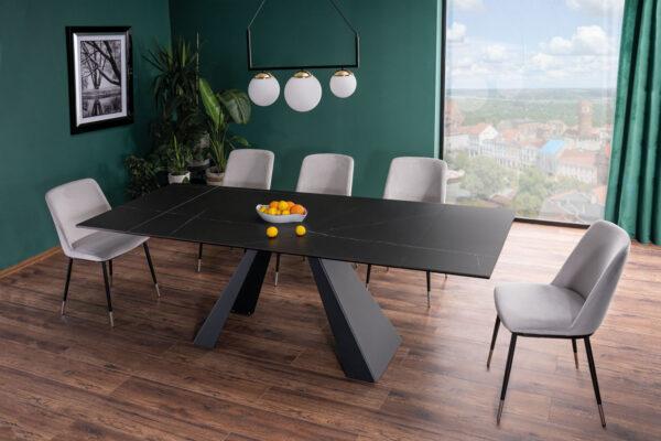Blagovaonski stol Petal 160 Noir - Slika 2