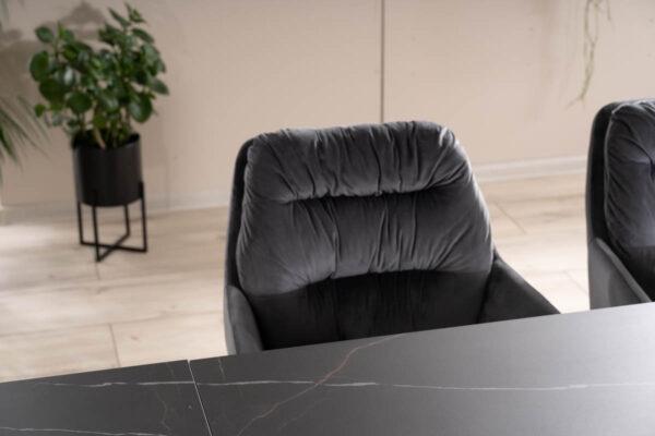 Blagovaonski stol Petal 160 Noir - Slika 13