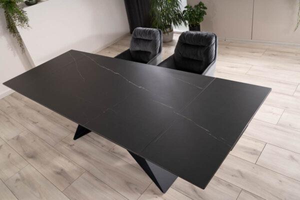 Blagovaonski stol Petal 160 Noir - Slika 16