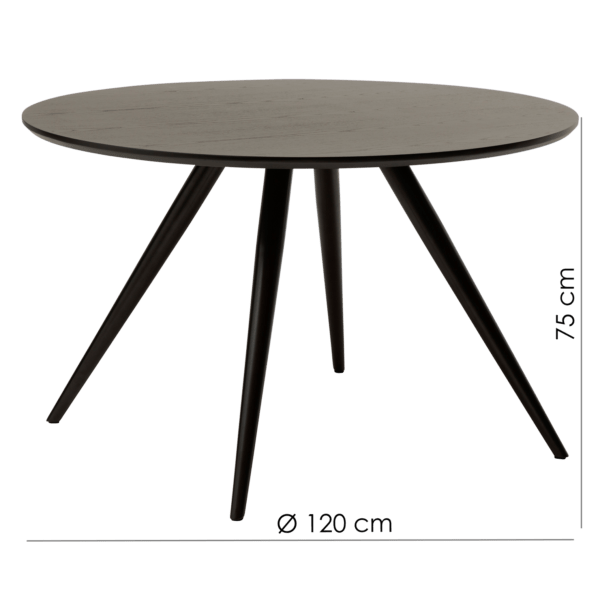 Blagovaonski stol Eclipse Walnut Round 120 7