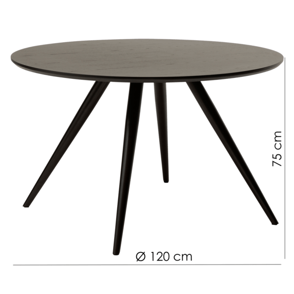 Blagovaonski stol Eclipse Walnut Round 120 - Slika 7
