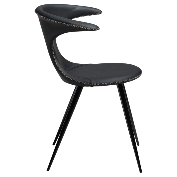 Blagovaonska stolica Flair Black Leather 3