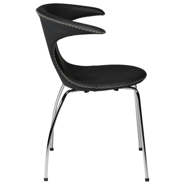 Blagovaonska stolica Flair Black Chrome 2