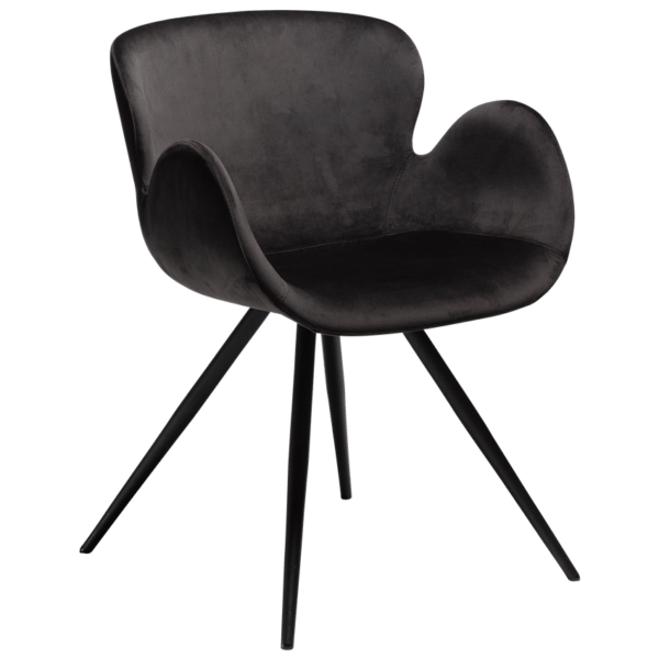 Blagovaonska stolica Gaia Black Velvet 2