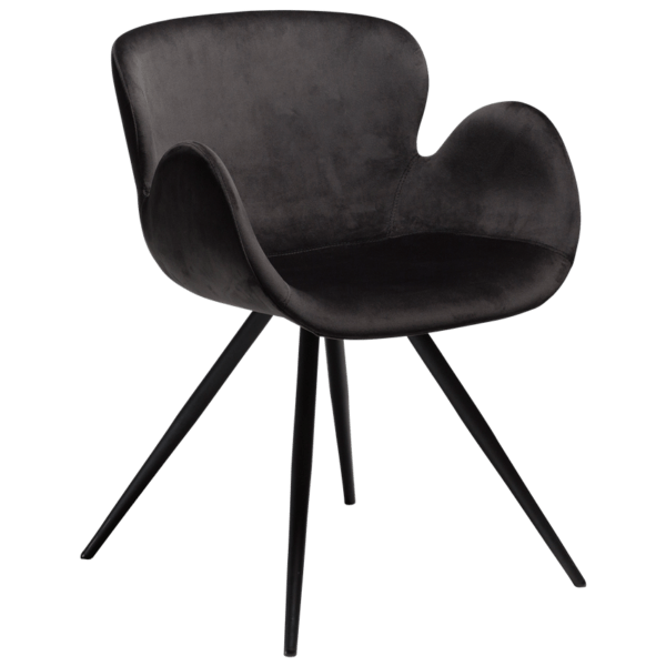 Blagovaonska stolica Gaia Black Velvet - Slika 2