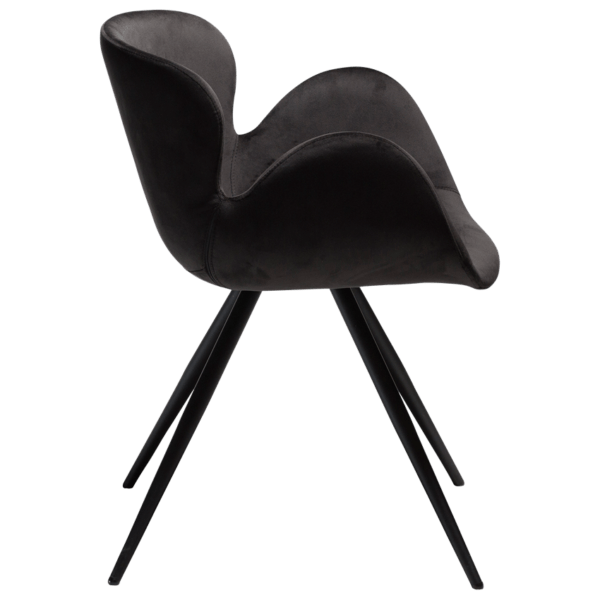 Blagovaonska stolica Gaia Black Velvet 4
