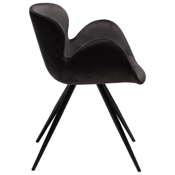 Blagovaonska stolica Gaia Black Velvet - Slika 4
