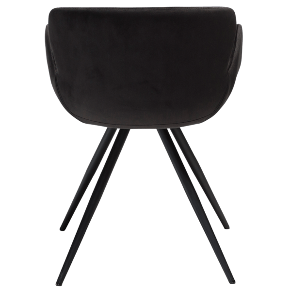 Blagovaonska stolica Gaia Black Velvet - Slika 5