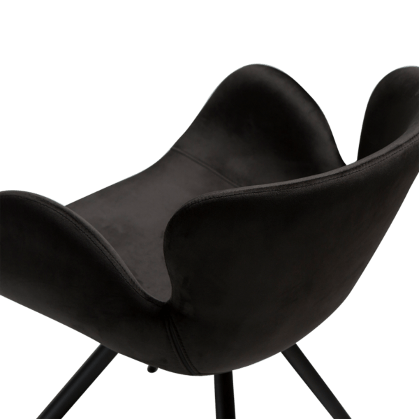 Blagovaonska stolica Gaia Black Velvet 7
