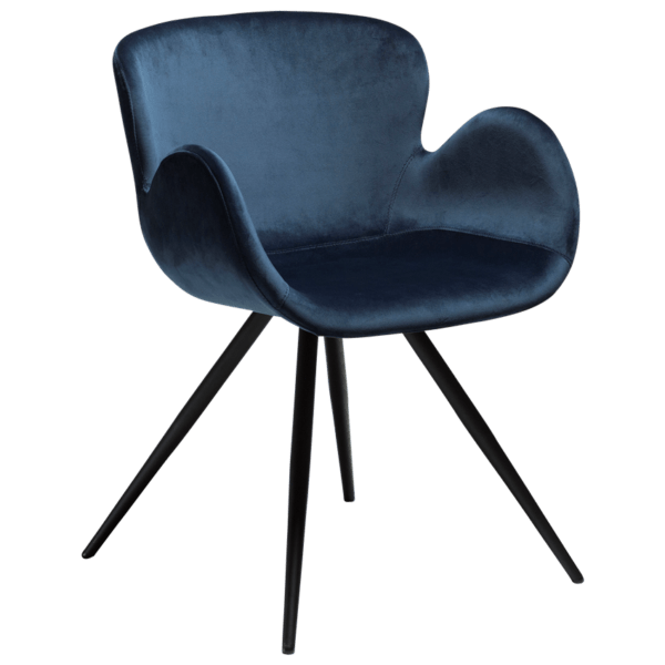 Blagovaonska stolica Gaia Blue Velvet 2
