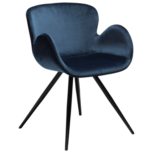 Blagovaonska stolica Gaia Blue Velvet - Slika 2