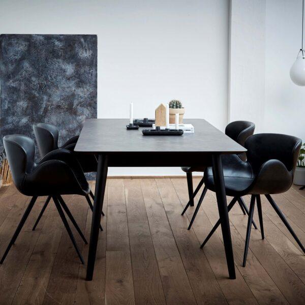 Blagovaonska stolica Gaia Vintage Black - Slika 7