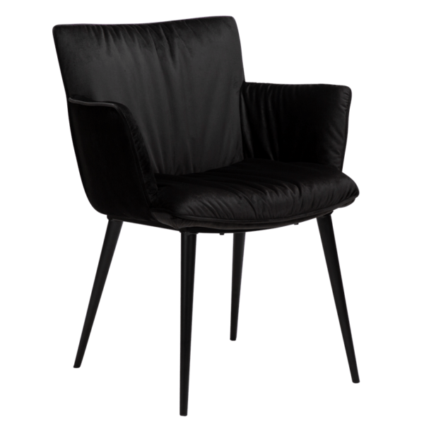 Blagovaonska stolica Join Black Velvet - Slika 2