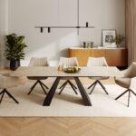 Blagovaonski stol Petal 160 Cream 5