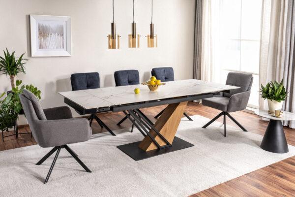 Blagovaonski stol Gomez 160 Marble - Slika 3