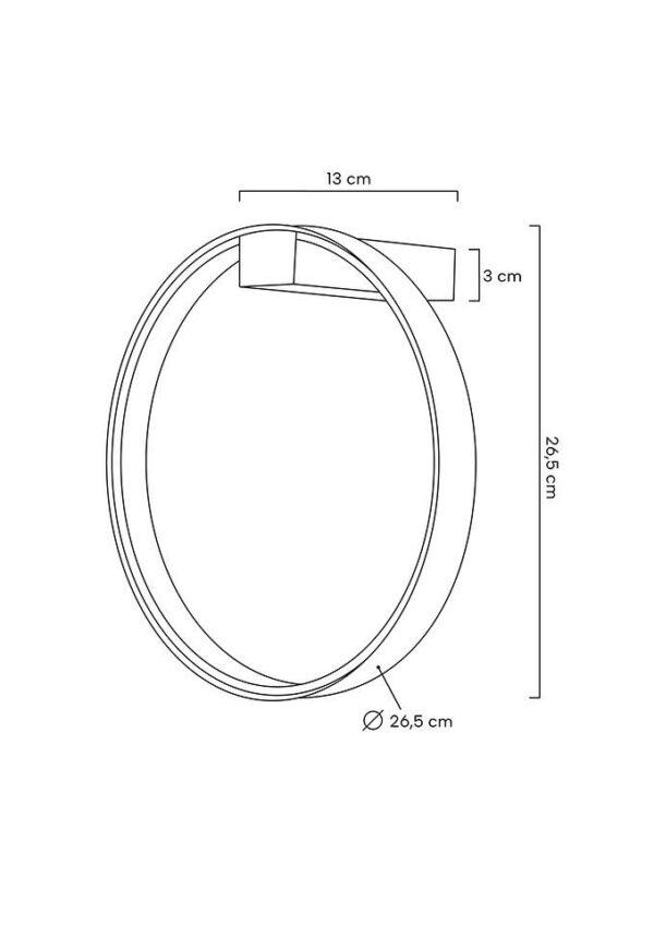 Zidna svjetiljka Circle Wall Gold - Slika 10