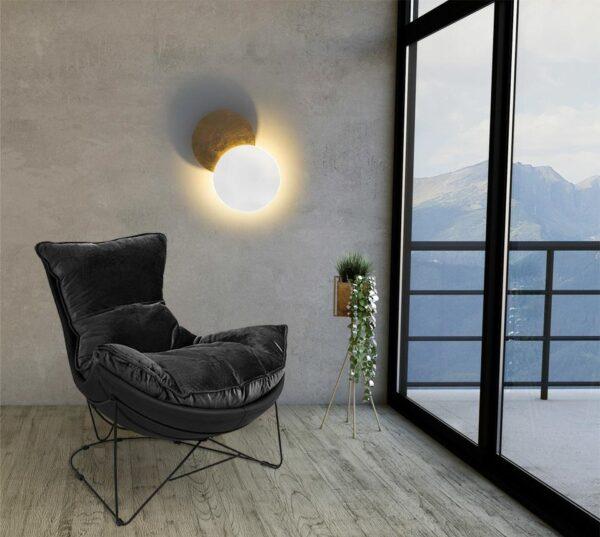 Zidna svjetiljka Eclipse Gold/White - Slika 2