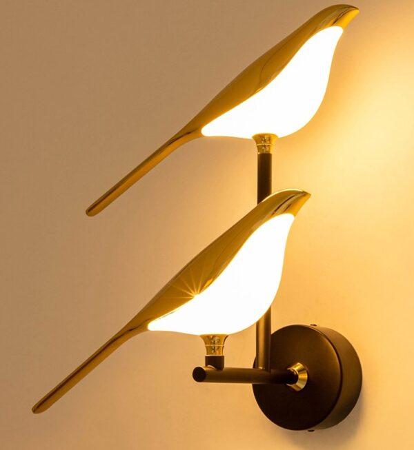 Zidna svjetiljka Bird Twin Gold - Slika 3