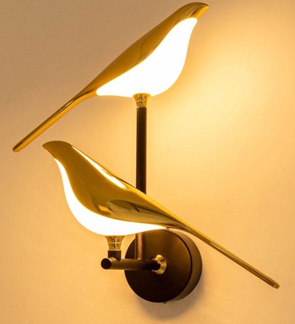 Zidna svjetiljka Bird Twin Gold - Slika 4