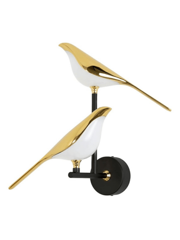 Zidna svjetiljka Bird Twin Gold