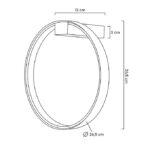 Zidna svjetiljka Circle Wall Black 15