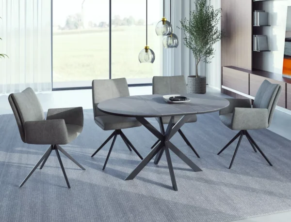 Blagovaonski stol Lori 100 grey ceramic - Slika 4