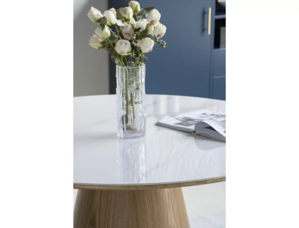 Blagovaonski stol Zenith Ceramic White - Slika 2