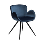 Blagovaonska stolica Gaia Blue Velvet 1
