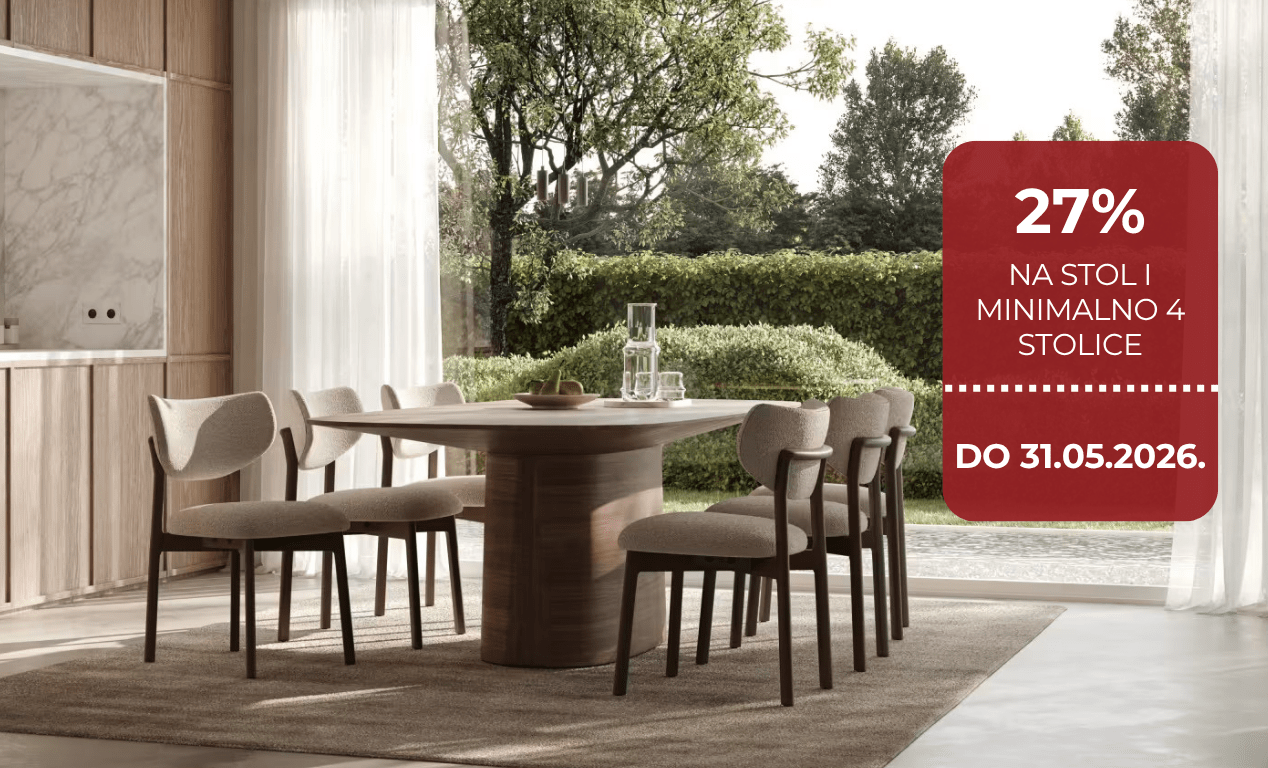 27% na stol i minimalno 4 stolice